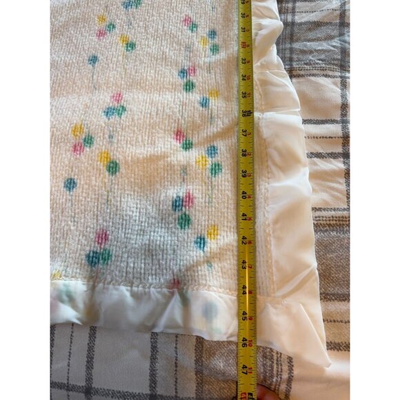 Baby Morgan Vintage Cozy 100% Orlon Balloon Print Satin Edge Made in USA - Picture 7 of 11